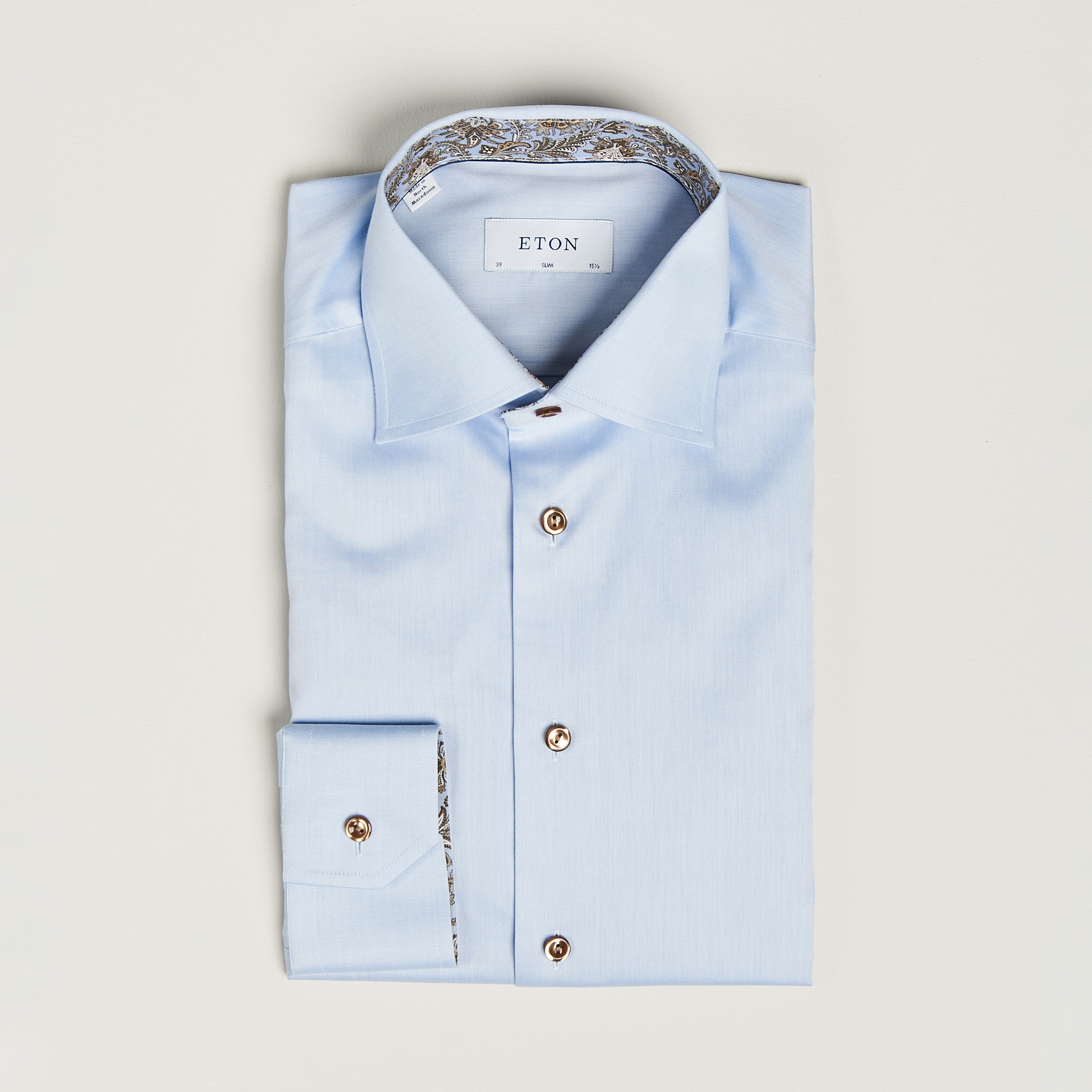 Eton Slim Fit Signature Twill Contrast Shirt Blue Acheter Eton Careofcarl