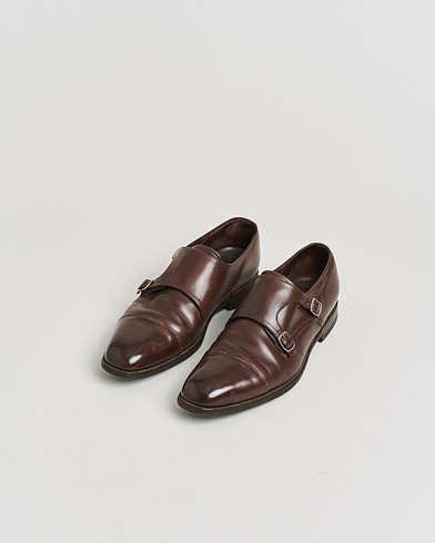 Pre-owned Loake 1880 Cannon Monkstrap Dark Brown Burnished Calf UK9,5 - EU43,5 – Marron