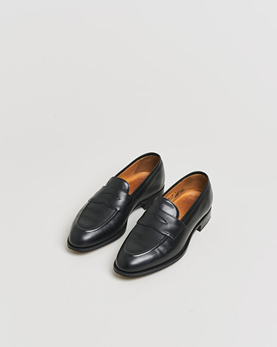 Pre-owned Edward Green Piccadilly Penny Loafer Black Calf UK7,5 - EU41,5 – Noir