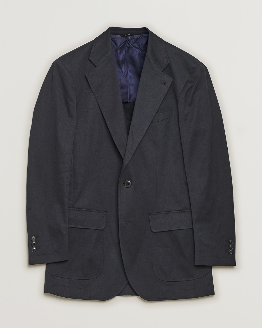 Pre-owned Berg&Berg Cotton Blazer Navy 48 – Bleu