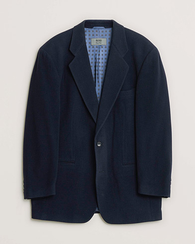 Pre-owned BOSS Vintage Cashmere Blend Blazer Navy 48 – Bleu
