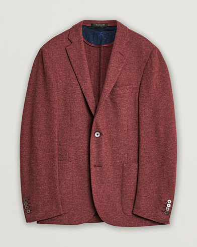 Pre-owned Corneliani Unlined Knitted Cashmere Blazer Rust 48 – Rouge