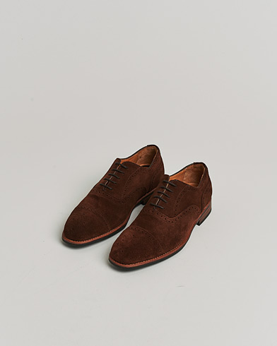 Pre-owned Myrqvist Strömsö Oxford Brogue Brown Suede UK7 - EU41 – Marron