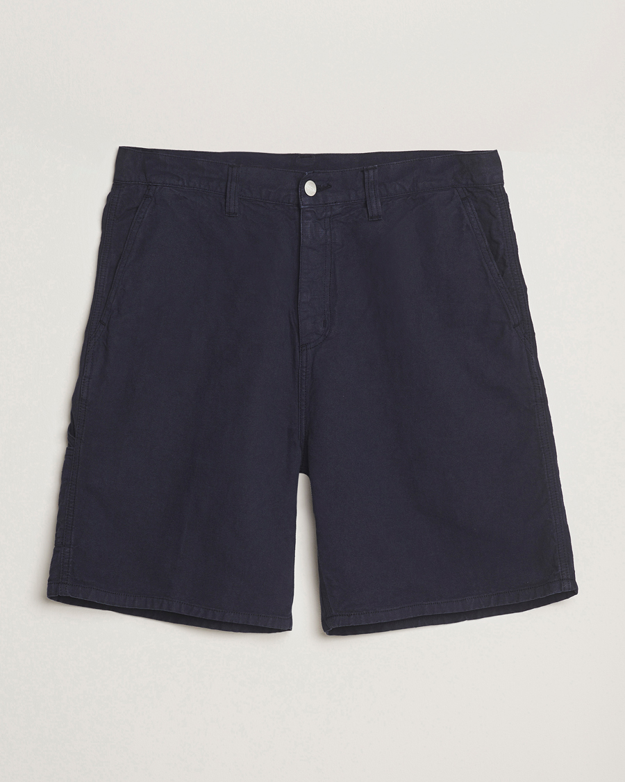 Homme | Shorts | Carhartt WIP | Walter Single Knee Cotton/Linen Short Dark Navy