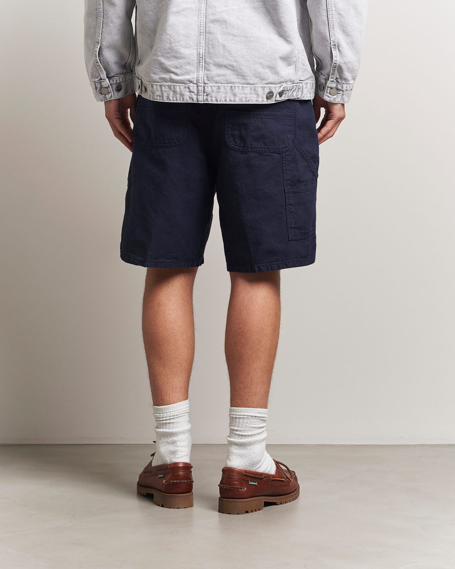 Homme | Shorts | Carhartt WIP | Walter Single Knee Cotton/Linen Short Dark Navy