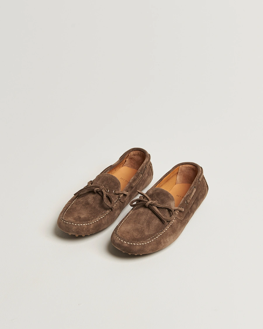 Homme | Mocassins | Myrqvist | Tofta Car Shoe Taupe Suede