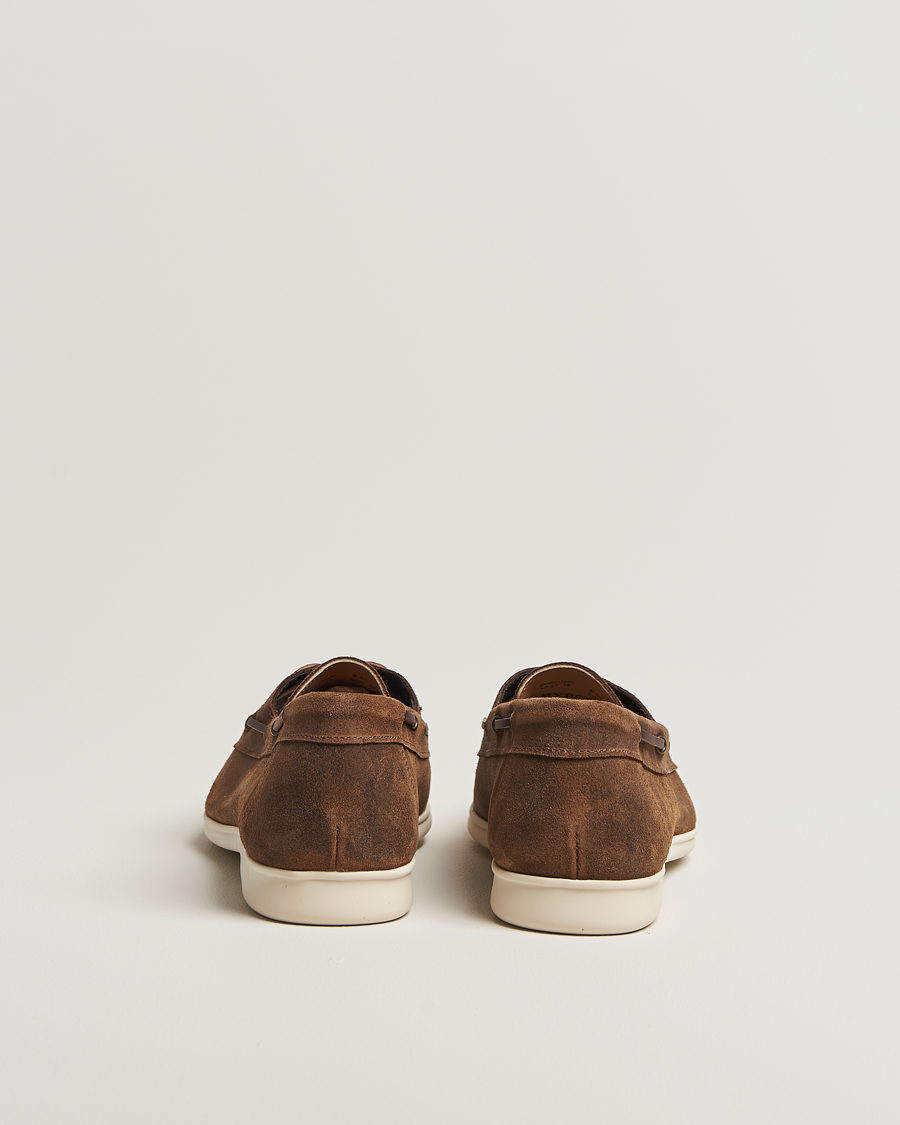 Homme | Chaussures Bateau | Myrqvist | Sandhamn Boat Shoe Waxed Chestnut Suede