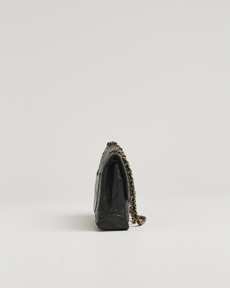 Homme | Chanel Pre-Owned Classic Medium Double Flap Bag Black | Chanel Pre-Owned | Classic Medium Double Flap Bag Black