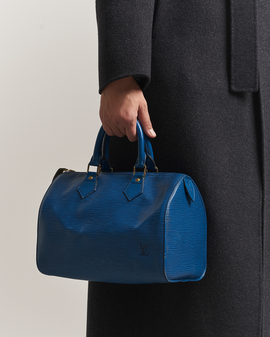 Homme | Pre-Owned & Vintage Bags | Louis Vuitton Pre-Owned | Speedy 25 Handbag Epi Leather Blue
