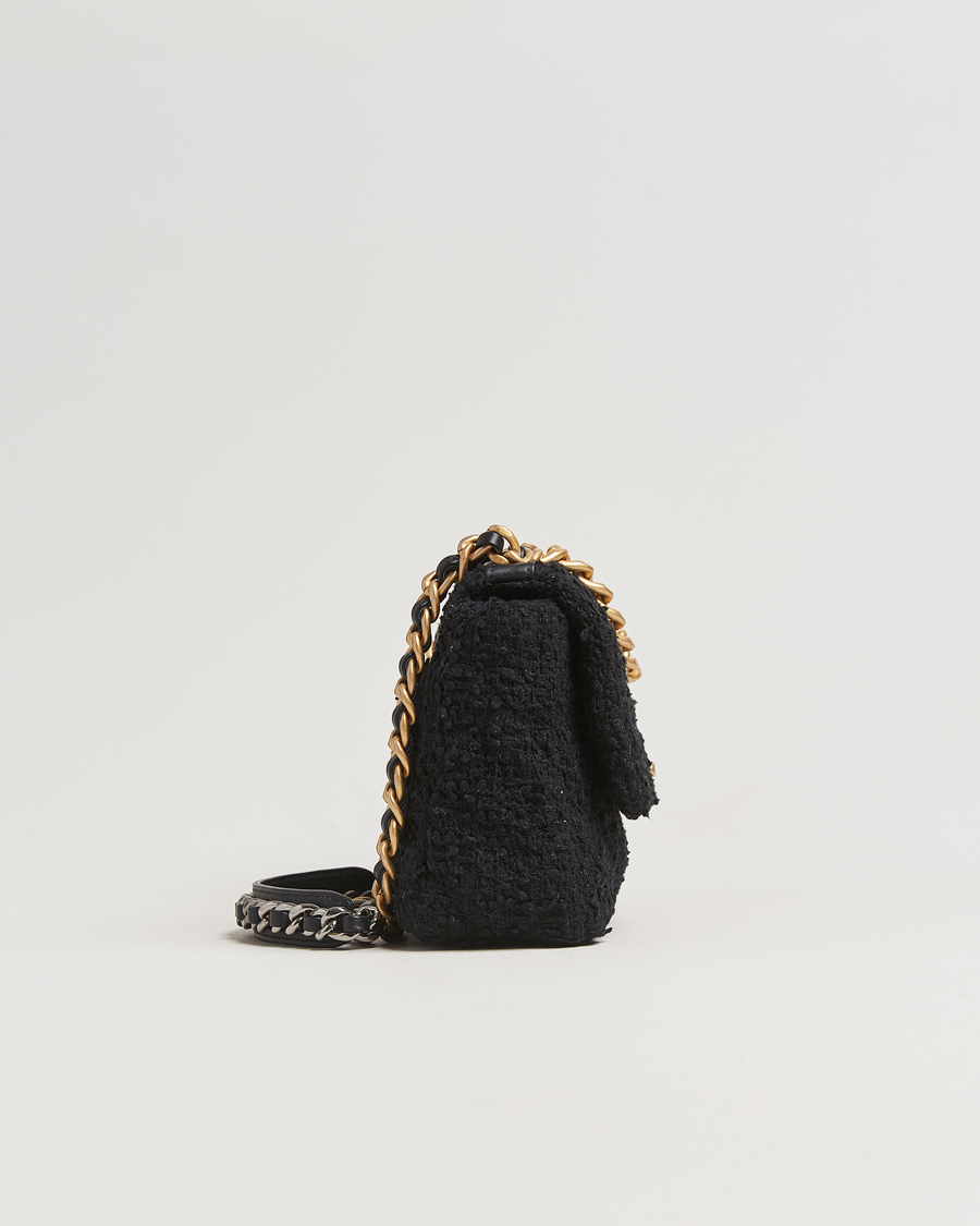 Homme | Chanel Pre-Owned Chanel 19 Tweed Handbag Black | Chanel Pre-Owned | Chanel 19 Tweed Handbag Black