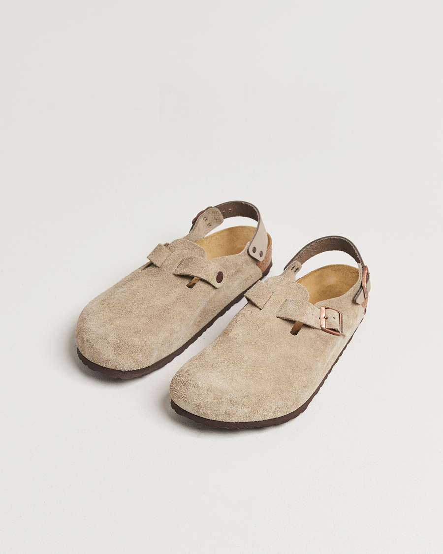 Homme | Sandales Et Mules | BIRKENSTOCK | Tokio Classic Footbed Taupe Suede
