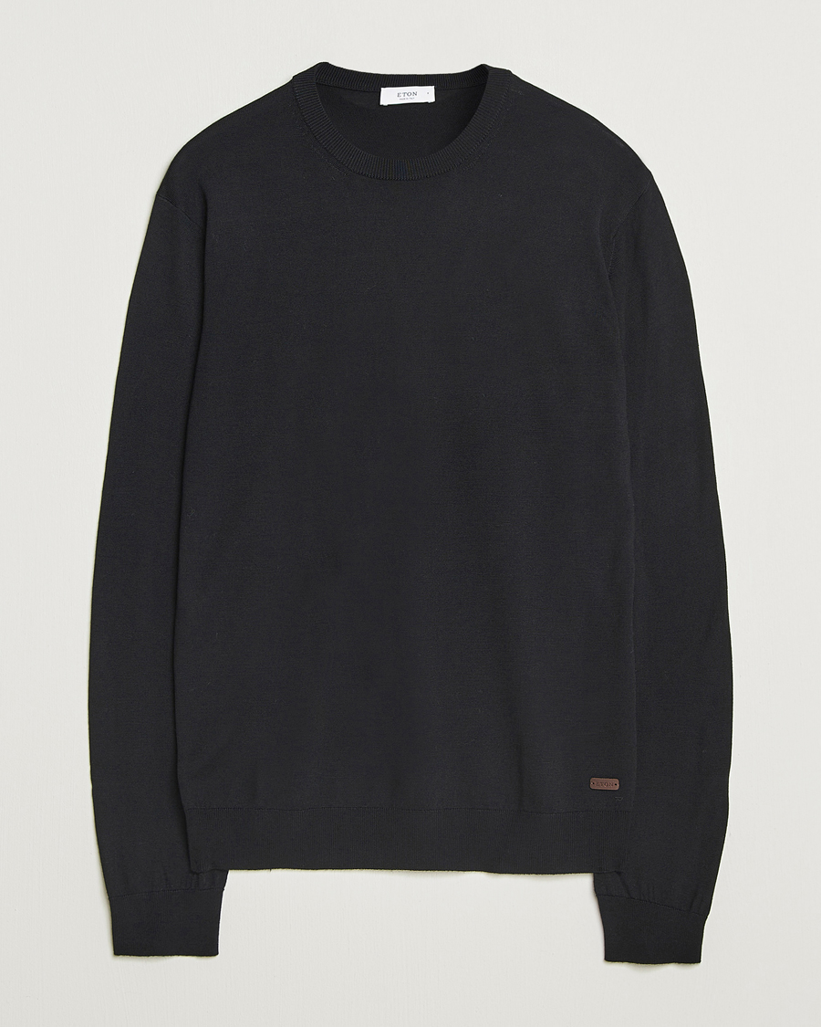 Homme | Pulls Et Tricots | Eton | Merino Knitted Crew Neck Black