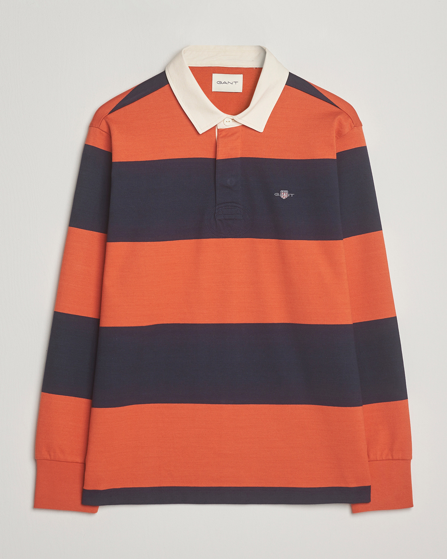 Homme | Pulls Et Tricots | GANT | Striped Heavy Rugger Evening Blue