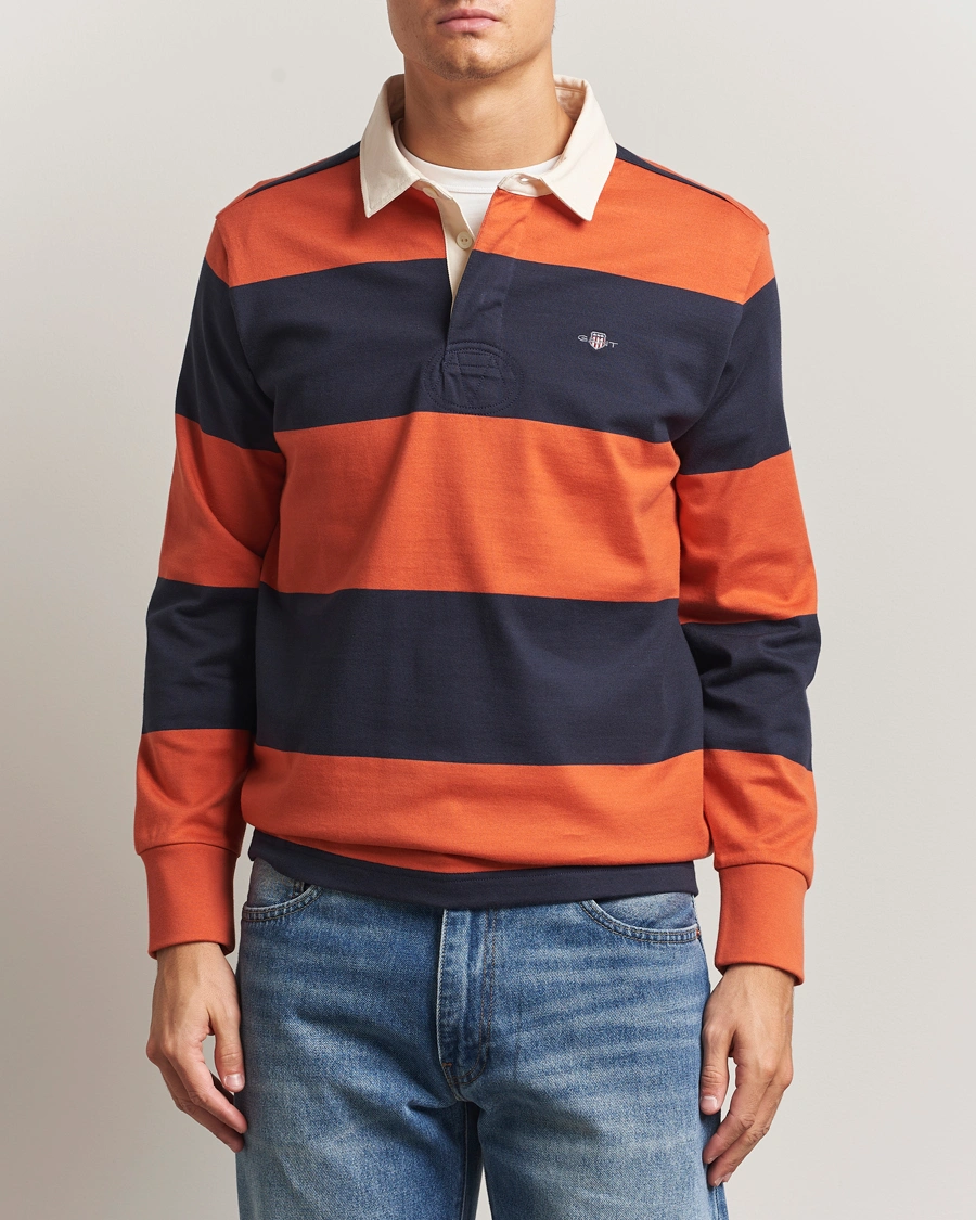 Homme | Pulls Et Tricots | GANT | Striped Heavy Rugger Evening Blue