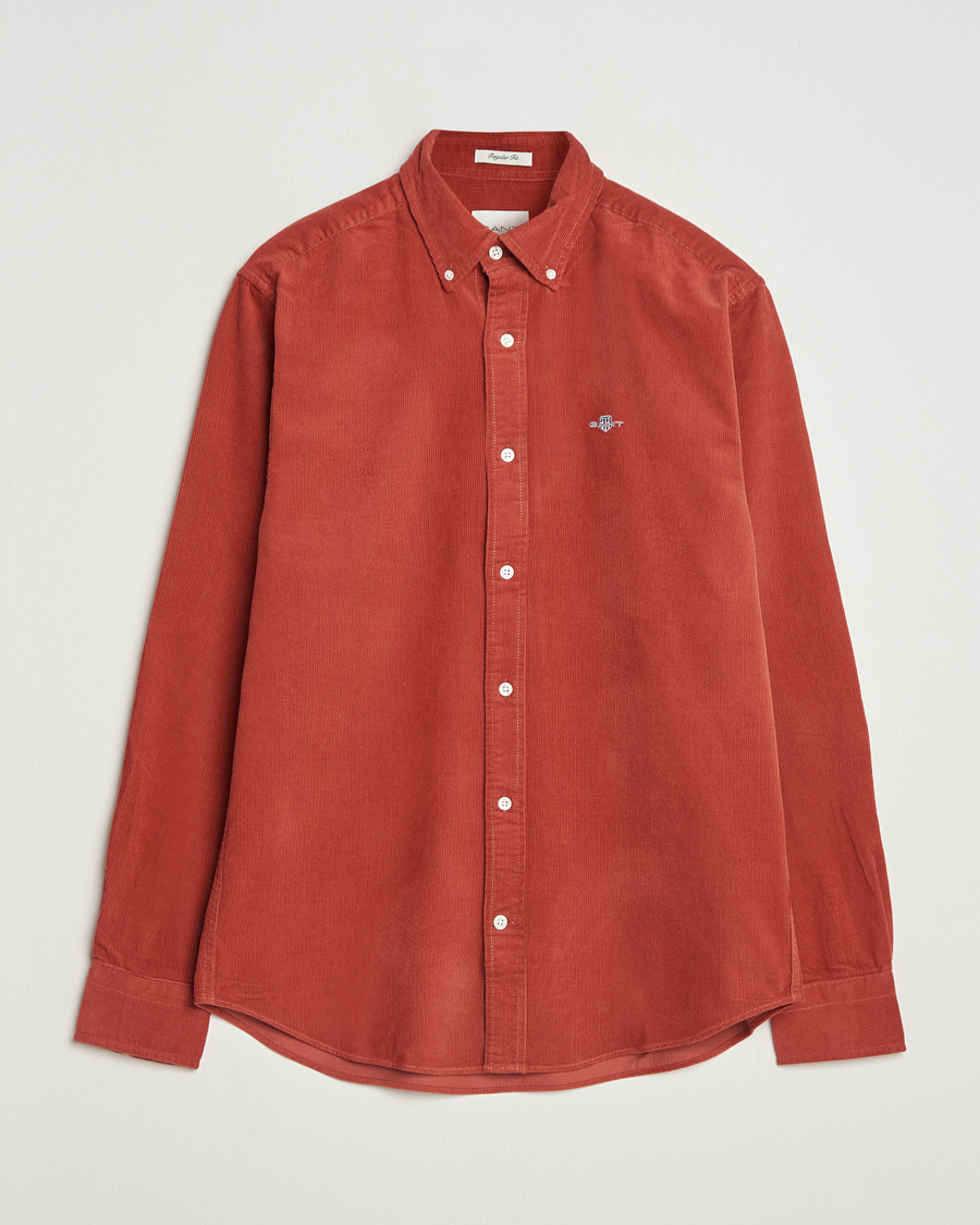 Homme | Chemises | GANT | Regular Fit Corduroy Shirt Modern Rust