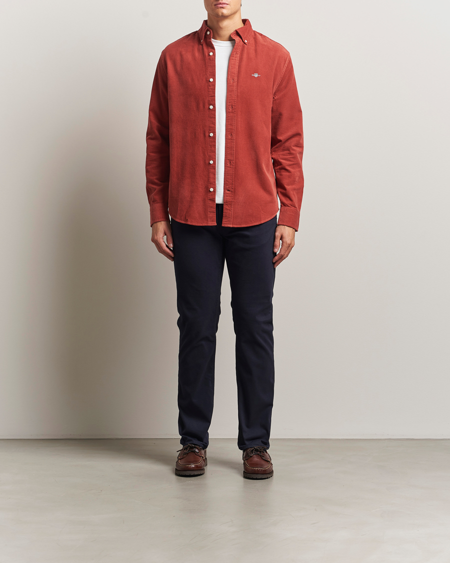 Homme | Chemises | GANT | Regular Fit Corduroy Shirt Modern Rust