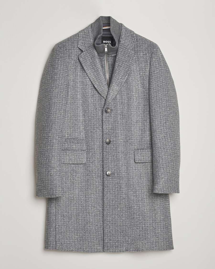 Homme | Manteaux Et Vestes | BOSS BLACK | Hyde Wool Bib Coat Silver
