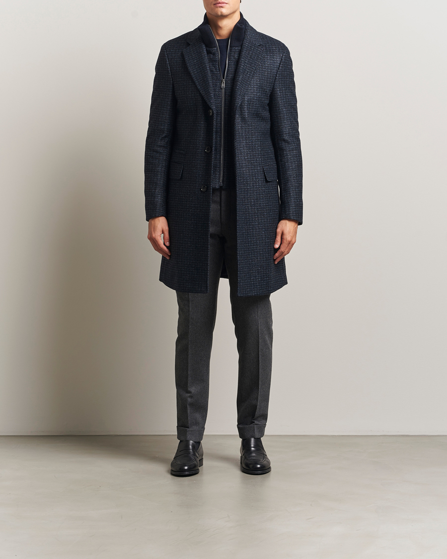 Homme | Manteaux Et Vestes | BOSS BLACK | Hyde Wool Bib Coat Dark Blue