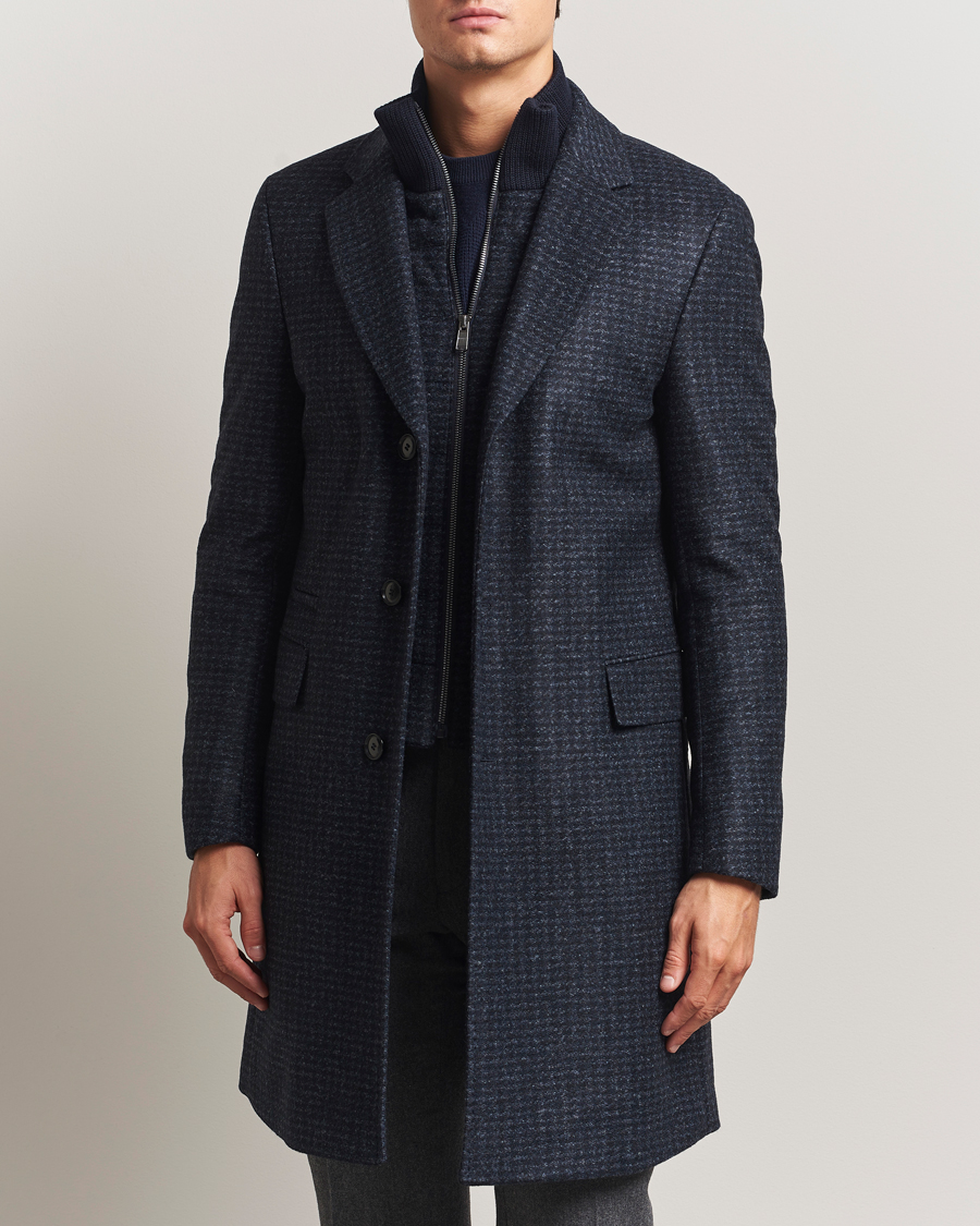 Homme | Manteaux Et Vestes | BOSS BLACK | Hyde Wool Bib Coat Dark Blue