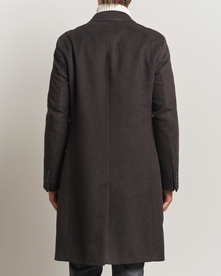 Homme | Manteaux Et Vestes | BOSS BLACK | Hyde Wool/Alpaca Double Breasted Coat Dark Brown