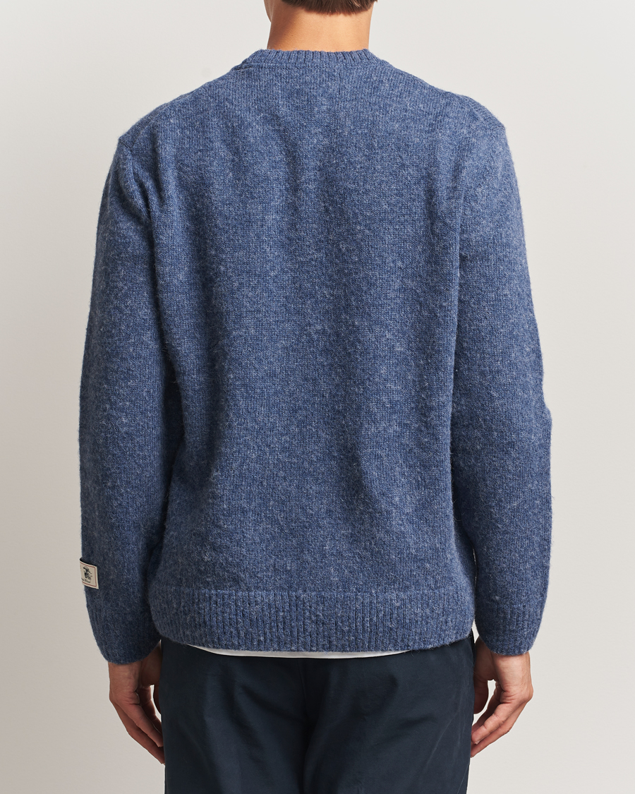 Homme | Pulls Et Tricots | Gant | Scottish Wool Knitted Crew Neck Sweater Marine Melange