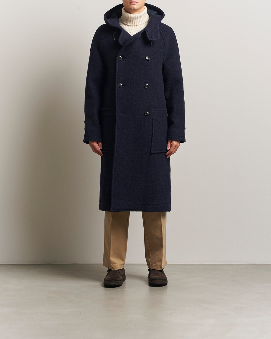 Homme | Manteaux Et Vestes | Gloverall | Raglan Wool Coat Navy