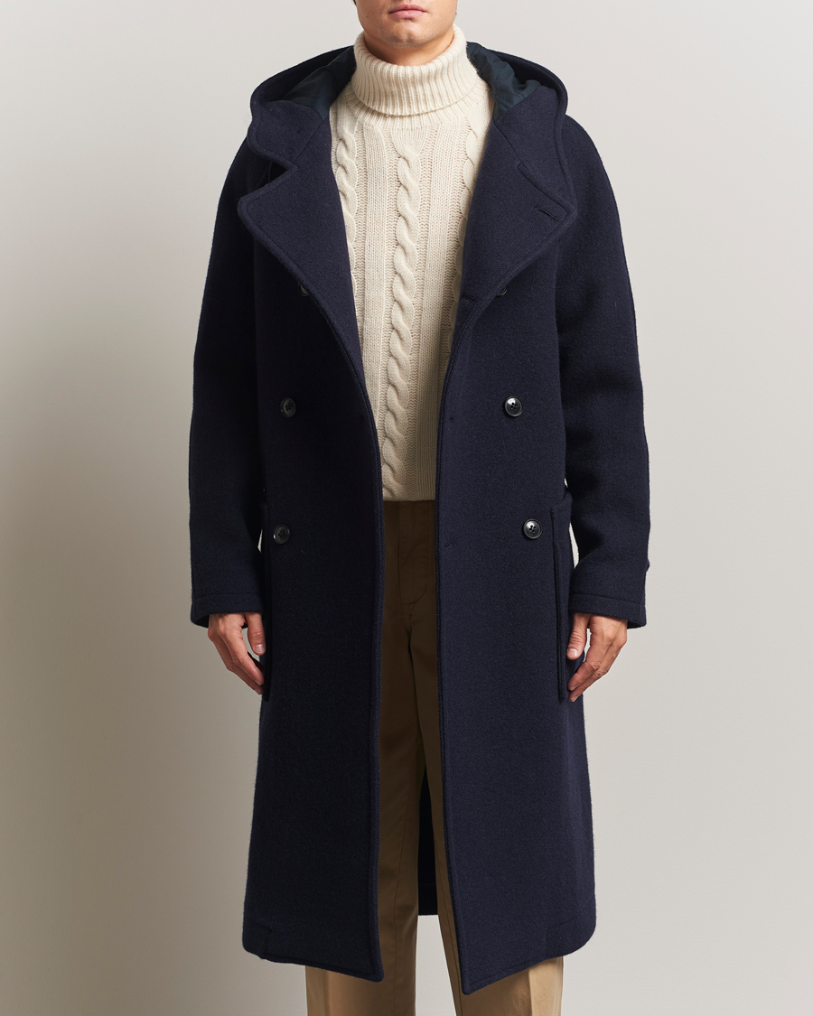 Homme | Manteaux Et Vestes | Gloverall | Raglan Wool Coat Navy
