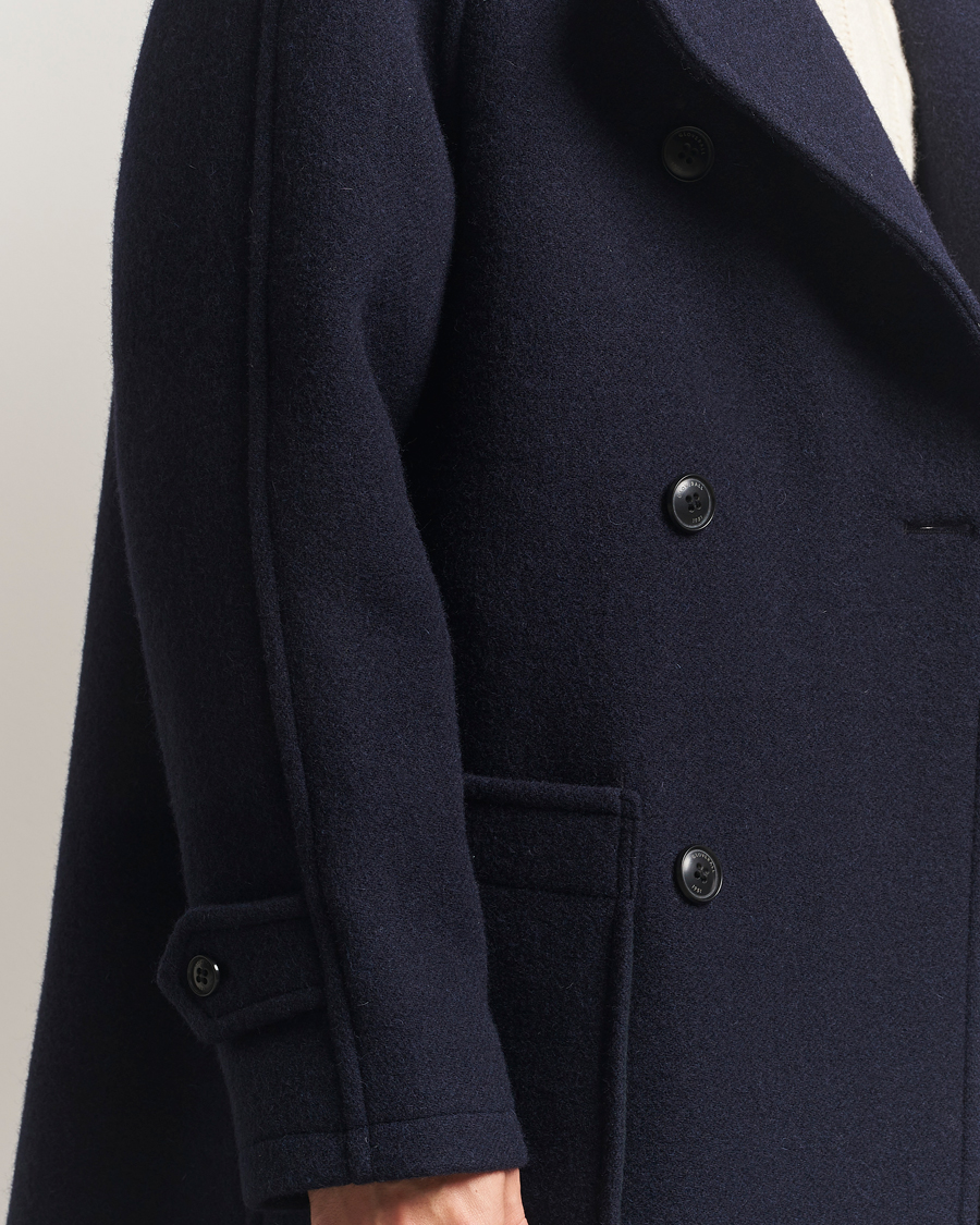 Homme | Manteaux Et Vestes | Gloverall | Raglan Wool Coat Navy