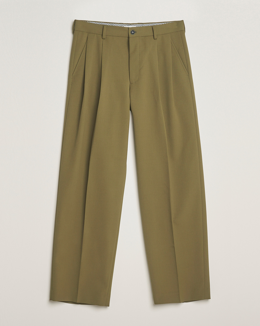 Homme | Pantalons | NN07 | Justin Double Pleated Suit Trousers Firene Green