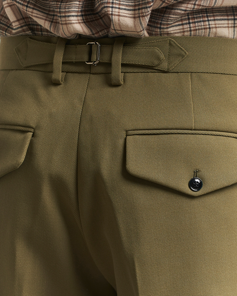 Homme | Pantalons | NN07 | Justin Double Pleated Suit Trousers Firene Green