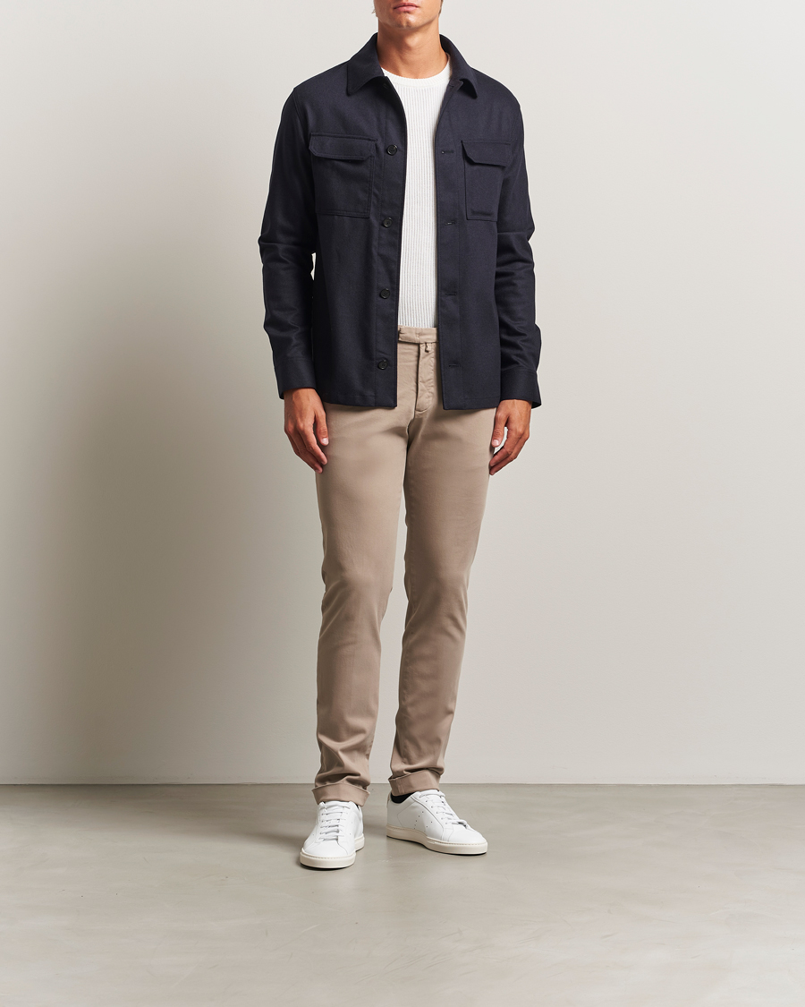 Homme | Pantalons | Briglia 1949 | Slim Fit Cotton Stretch Chino Beige