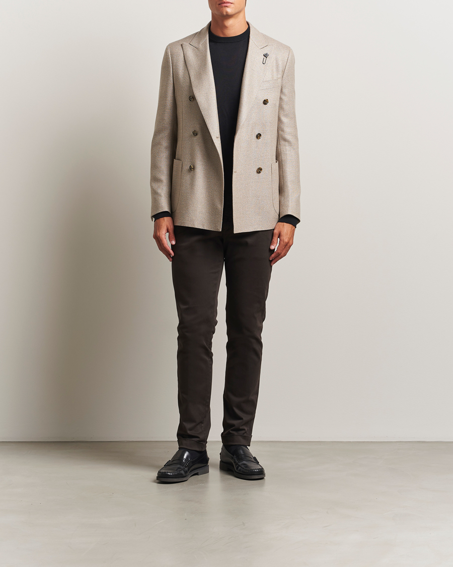 Homme | Pantalons | Briglia 1949 | Slim Fit Cotton Stretch Chino Dark Brown