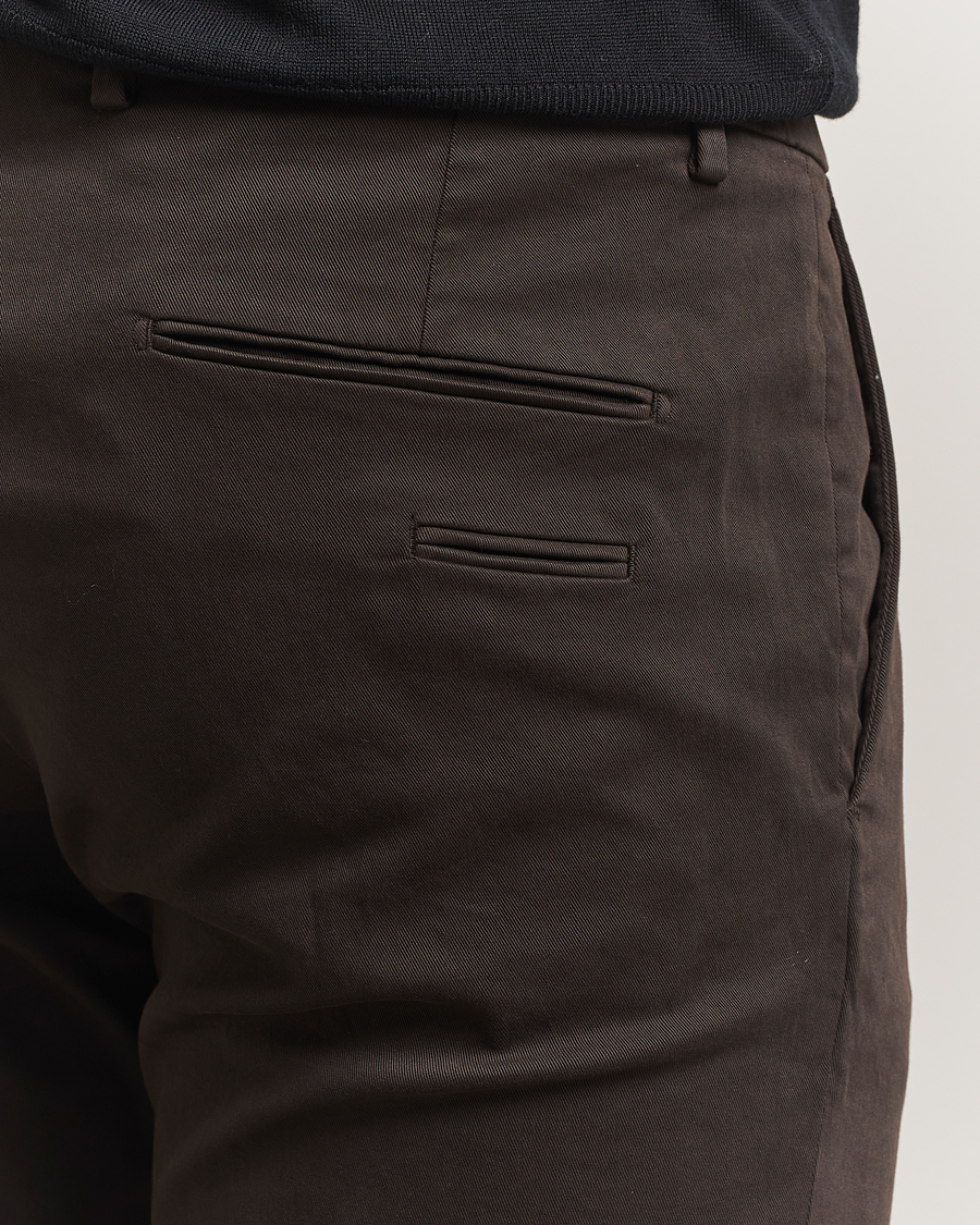 Homme | Pantalons | Briglia 1949 | Slim Fit Cotton Stretch Chino Dark Brown