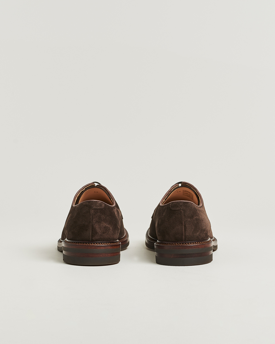 Homme | Brunello Cucinelli Plain Toe Derby Dark Brown Suede | Brunello Cucinelli | Plain Toe Derby Dark Brown Suede