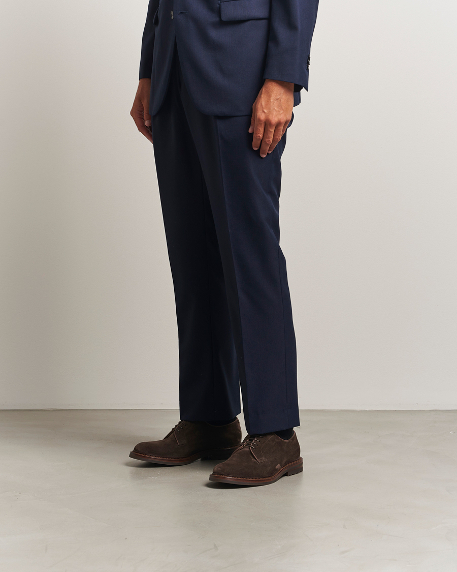 Homme | Brunello Cucinelli Plain Toe Derby Dark Brown Suede | Brunello Cucinelli | Plain Toe Derby Dark Brown Suede