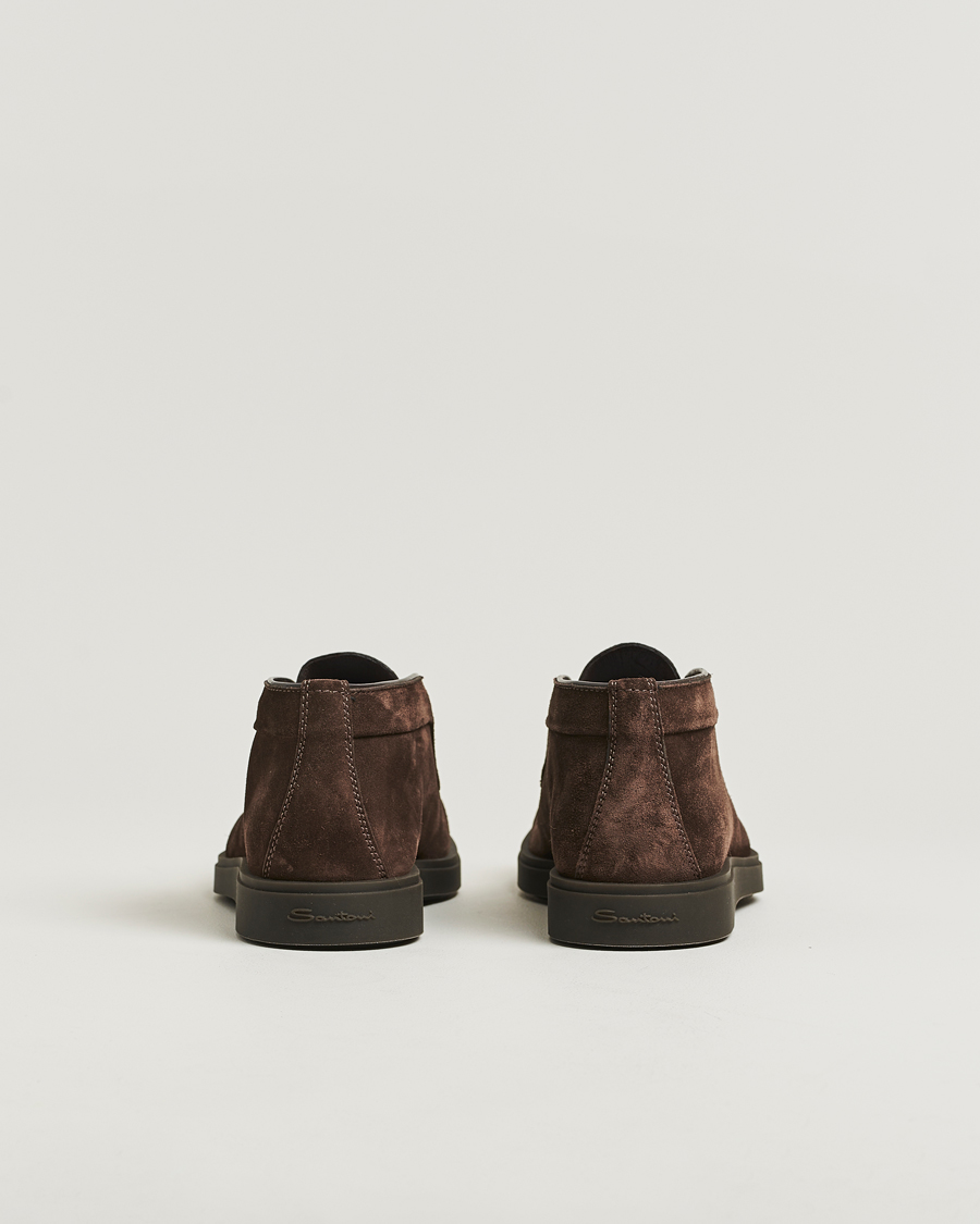 Homme | Bottes | Santoni | Detroit Chukka Boots Dark Brown Suede
