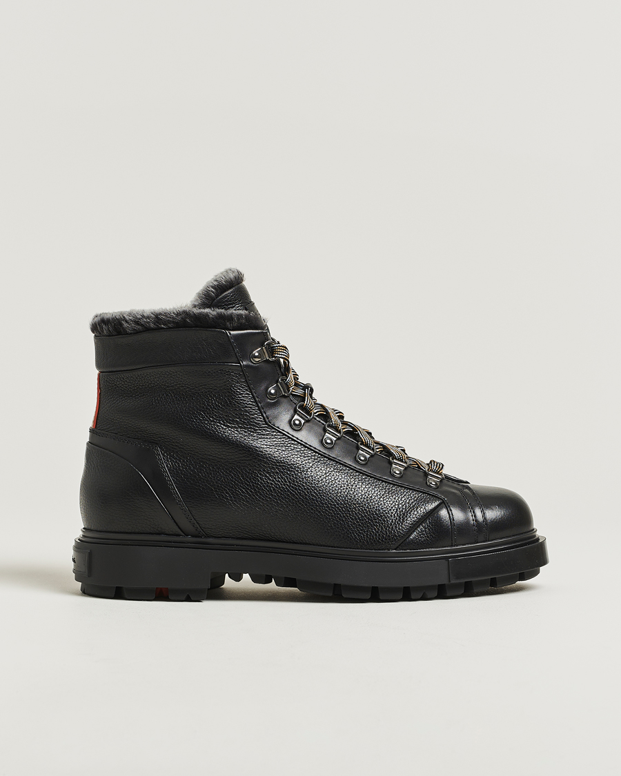 Homme | Bottes | Santoni | St Moritz Winter Boots Black Calf