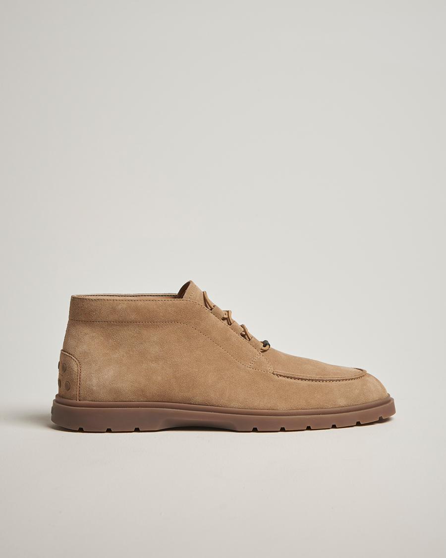 Homme | Bottes | Tod's | Polacco Moc Desert Boots Beige Suede