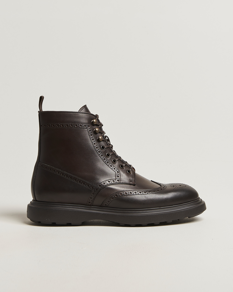 Homme | Bottes | Polo Ralph Lauren | Martelli Brogue Boot Dark Brown Suede