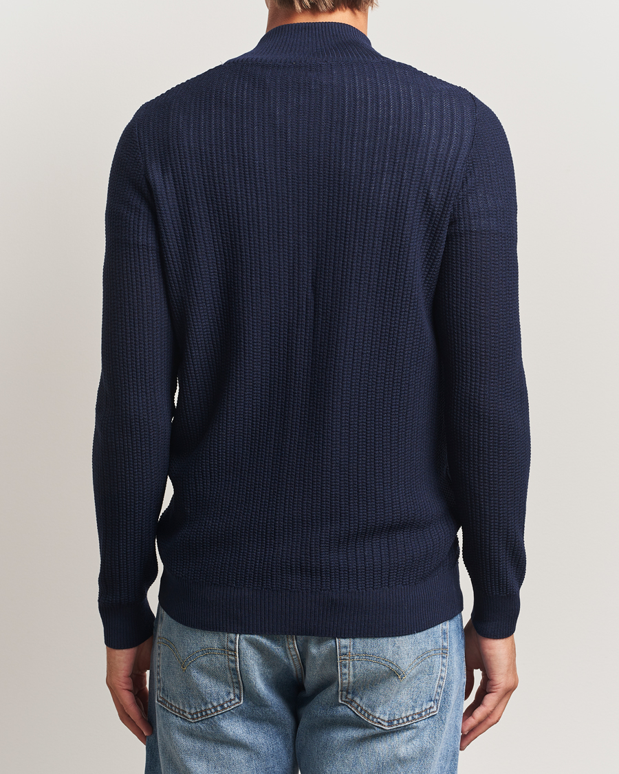 Homme | Pulls Et Tricots | Stenströms | Knitted Structure Cardigan Navy