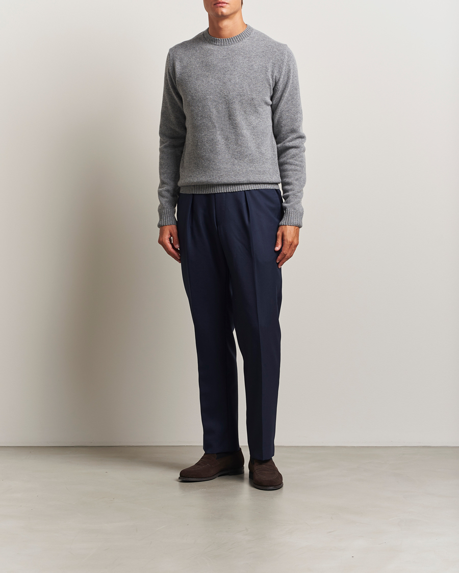 Homme | Pulls Et Tricots | Stenströms | Brushed Merino Crew Neck Grey