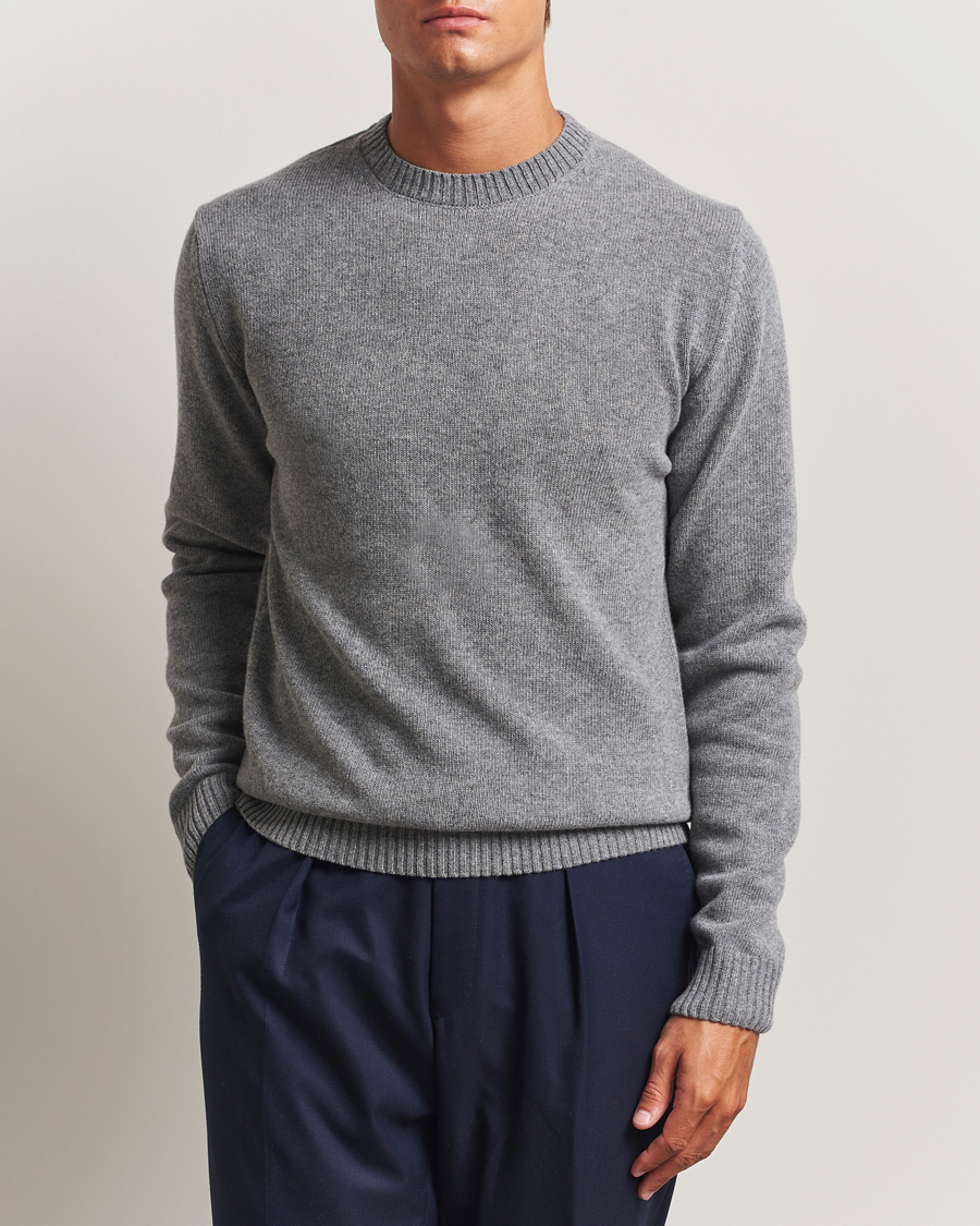 Homme | Pulls Et Tricots | Stenströms | Brushed Merino Crew Neck Grey