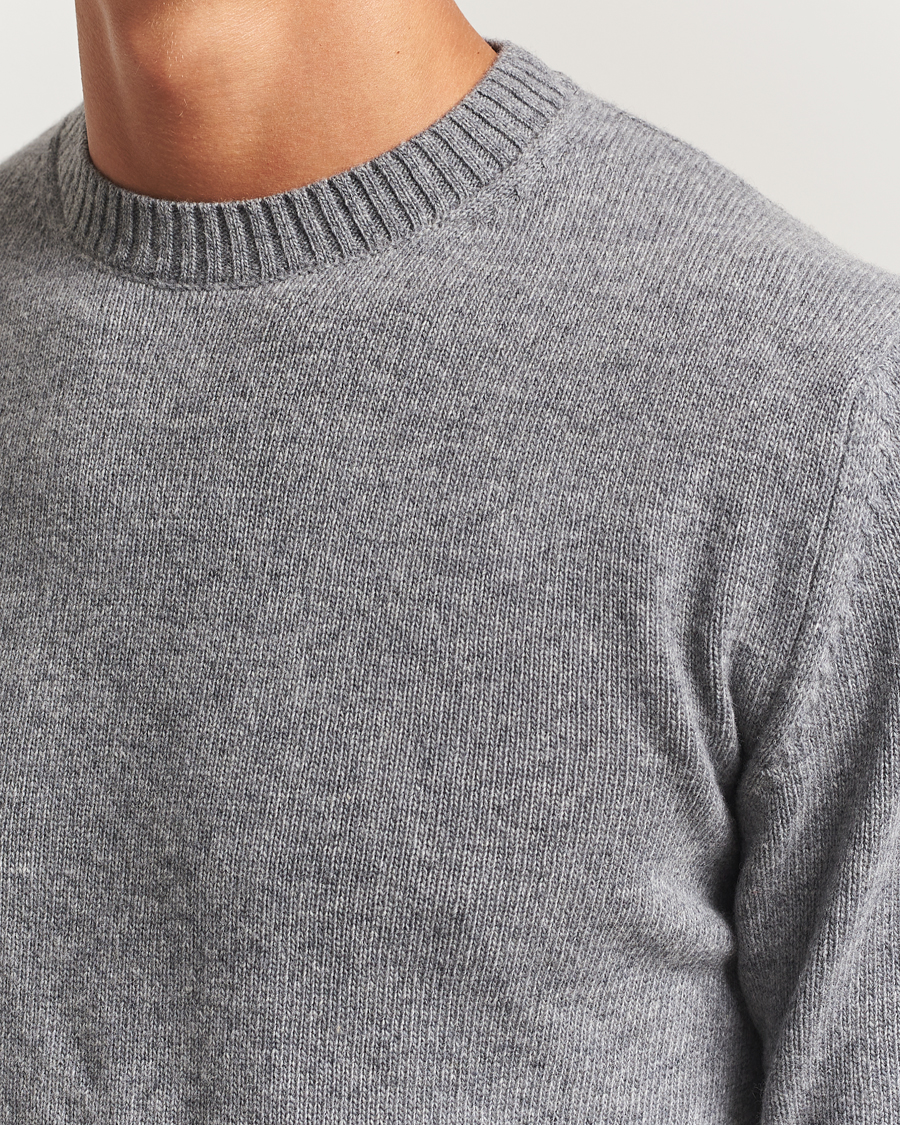 Homme | Pulls Et Tricots | Stenströms | Brushed Merino Crew Neck Grey