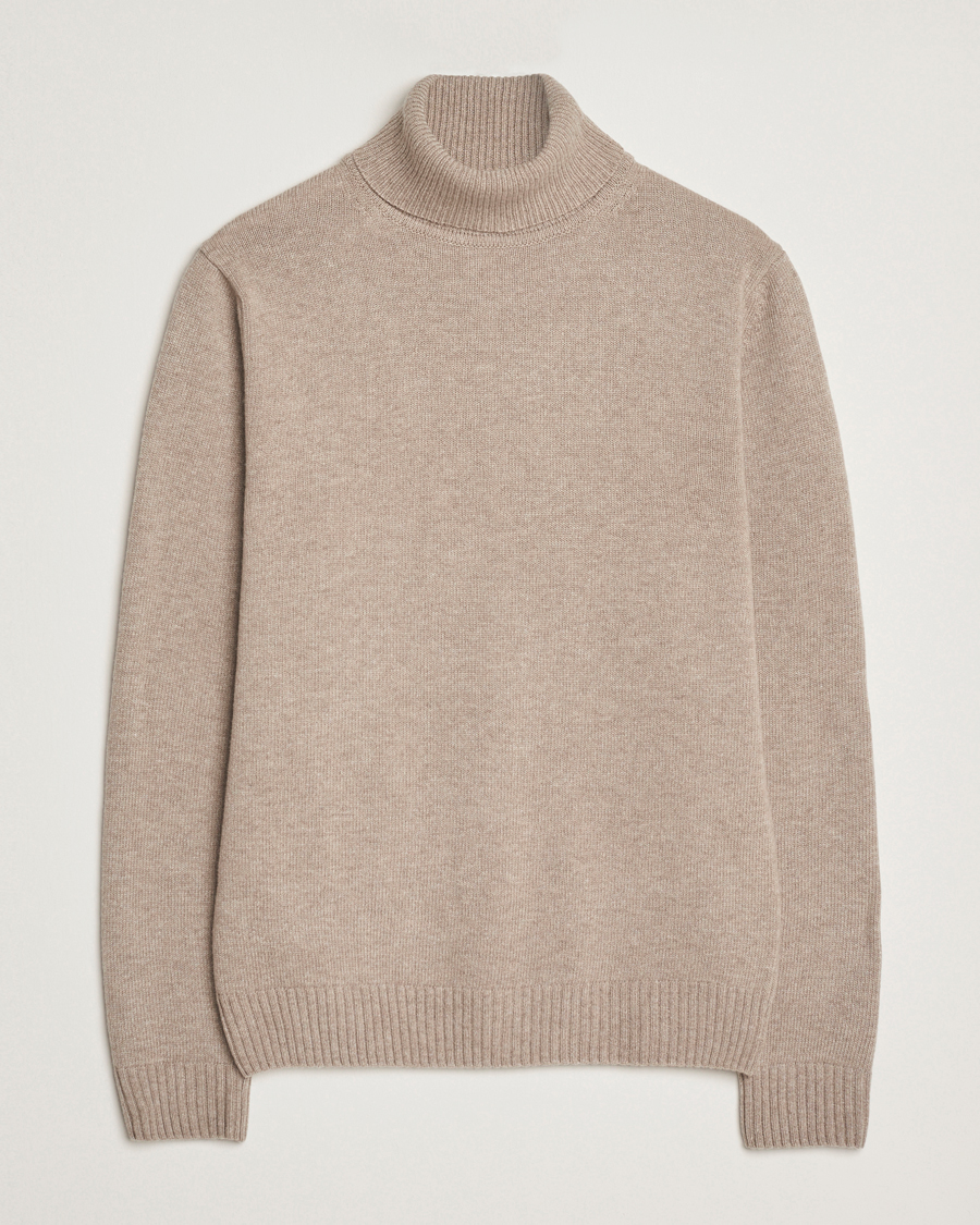 Homme | Pulls Et Tricots | Stenströms | Brushed Merino Rollneck Light Brown
