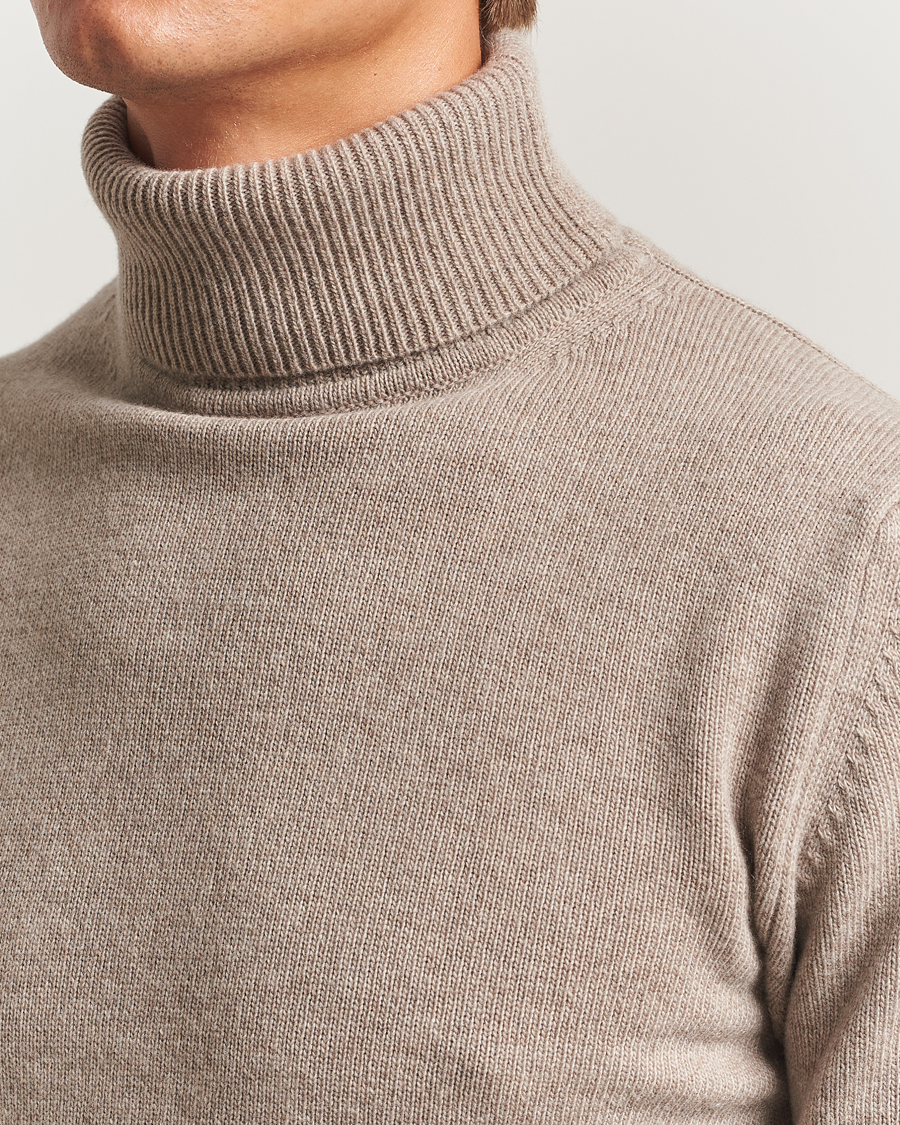 Homme | Pulls Et Tricots | Stenströms | Brushed Merino Rollneck Light Brown
