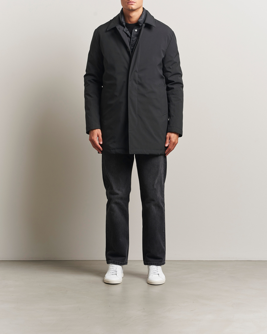 Homme | Manteaux Et Vestes | KnowledgeCotton Apparel | Climateshell Padded Carcoat Black