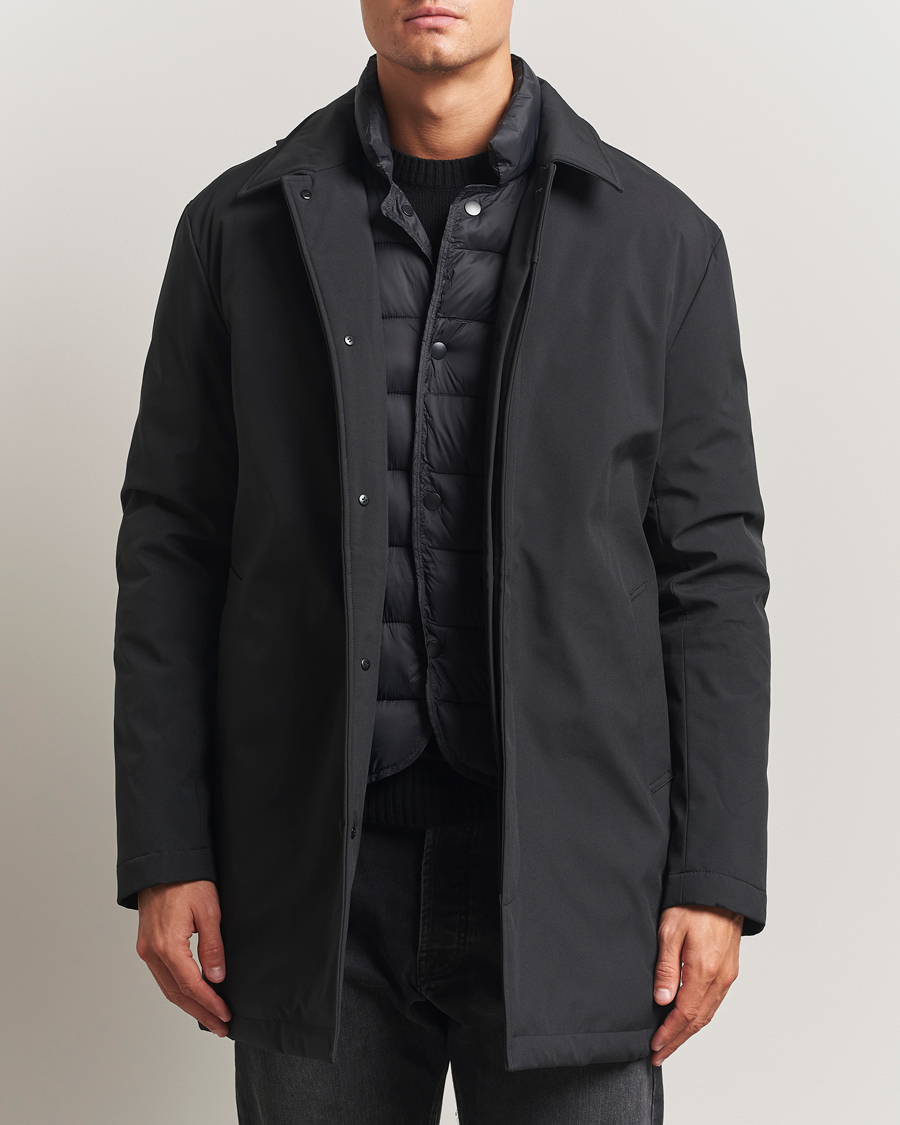 Homme | Manteaux Et Vestes | KnowledgeCotton Apparel | Climateshell Padded Carcoat Black