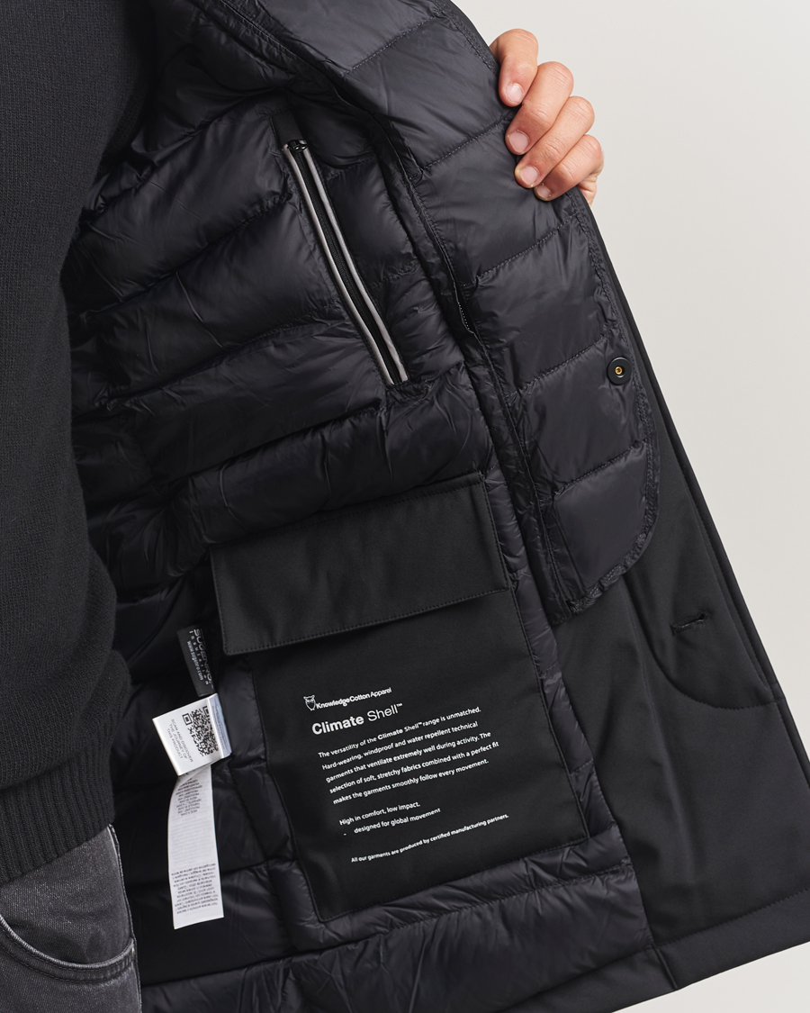Homme | Manteaux Et Vestes | KnowledgeCotton Apparel | Climateshell Padded Carcoat Black