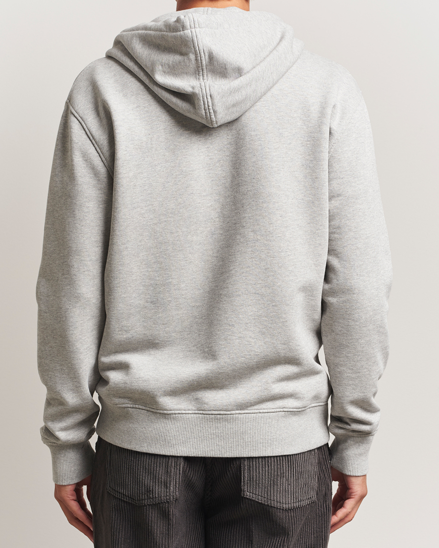 Homme | Pulls Et Tricots | AMI | Black Heart Logo Full Zip Hoodie Grey Heather