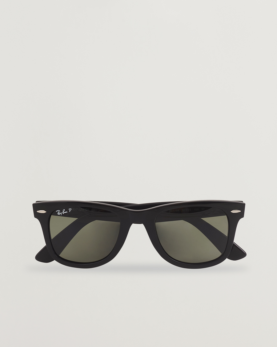 Homme | Lunettes De Soleil | Ray-Ban | Original Wayfarer Polarized Sunglasses Black/Green
